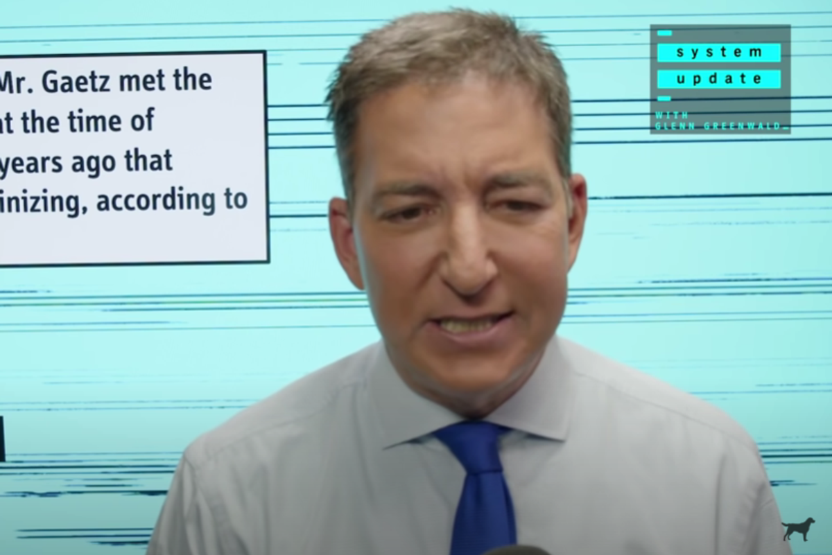Glenn Greenwald Knows Matt Gaetz Not Trying To Hurt Gays, Just Teaching Them Lesson (About Federalism)