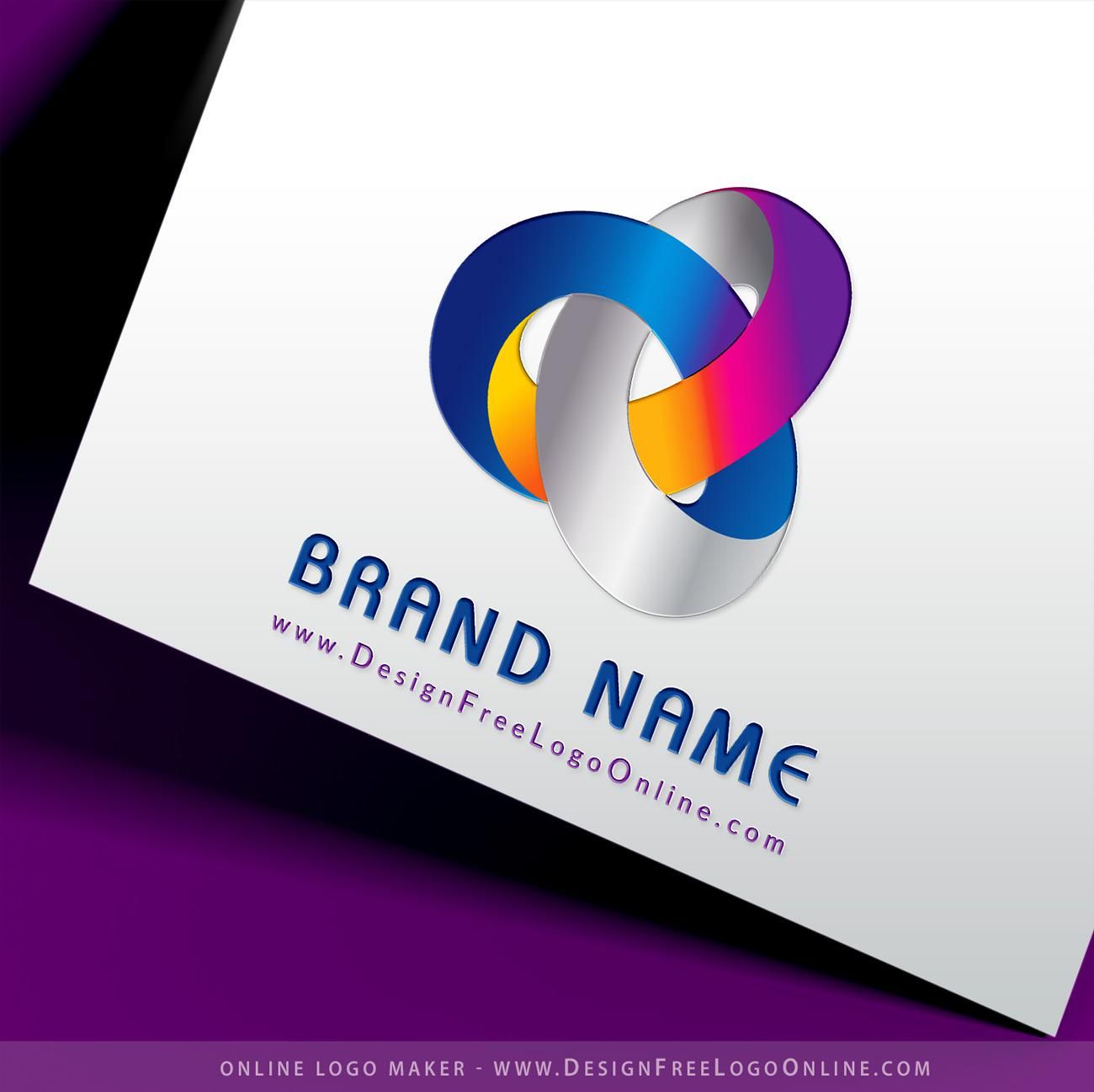 3D infinity logo design