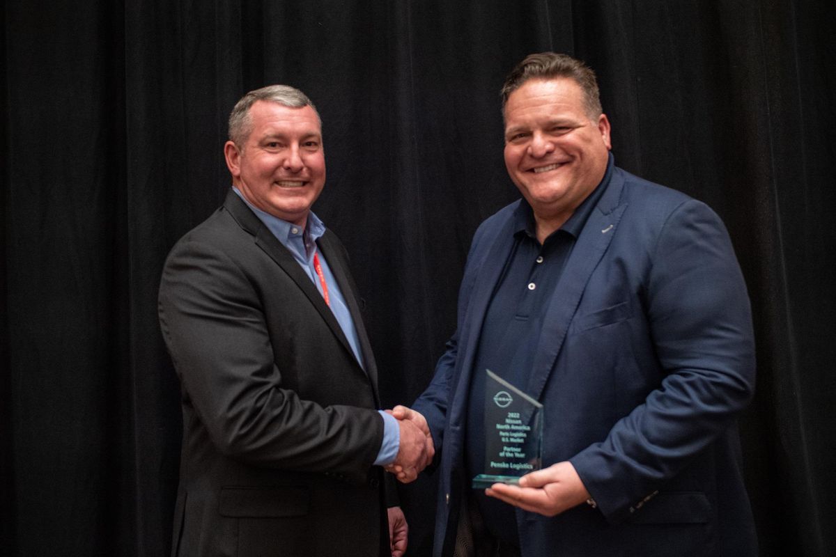 Penske Logistics was named Partner of the Year by Nissan North America. Penske was honored in the Part Logistics U.S. Market category at Nissan’s recent Annual Supplier Conference.