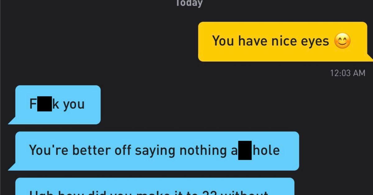 Gay Hookup App User Stunned By Outraged Response He Gets After Complimenting Guy's Eyes