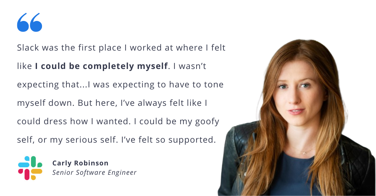 Blog post header with quote from Carly Robinson, Senior Software Engineer at Slack