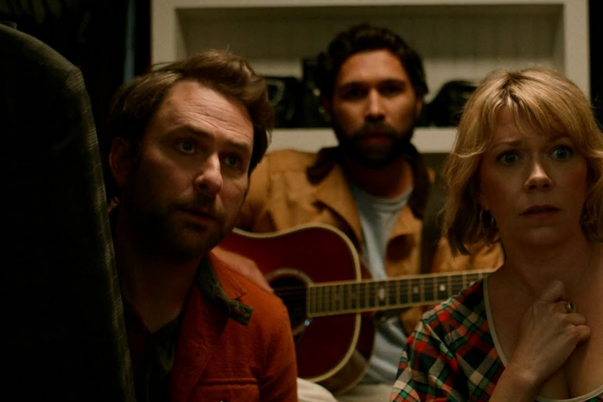 Ben Abraham with Charlie Day and Mary-Elizabeth Ellis