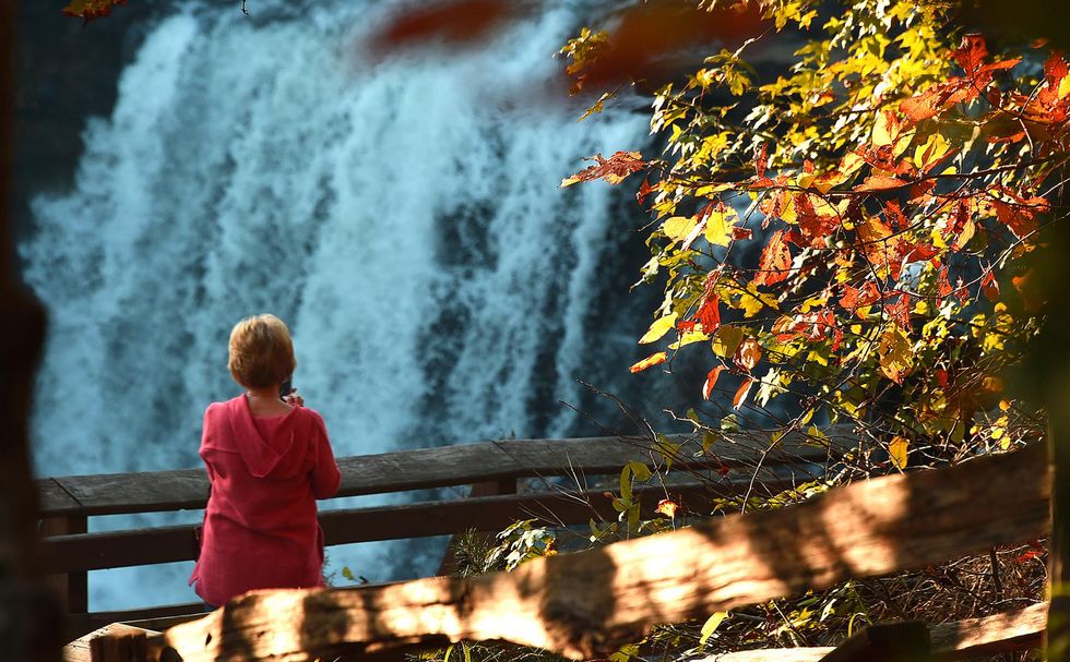 Little River Canyon Falls during fall