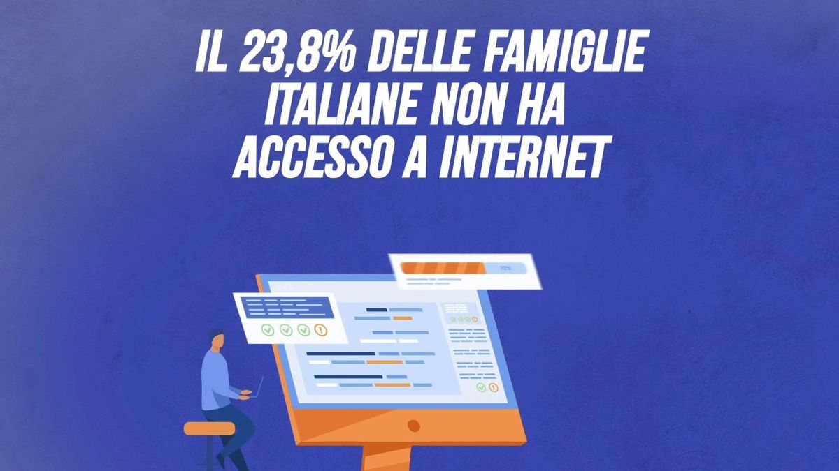 Il 23,8% delle famiglie italiane non ha accesso a Internet