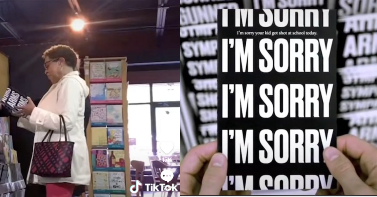 Activist Group Stuns Store's Customers With 'School Shooting' Sympathy Card Display In Viral Video