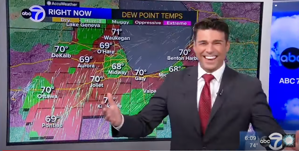 Weatherman is overcome with contagious joy after learning his map has a touchscreen