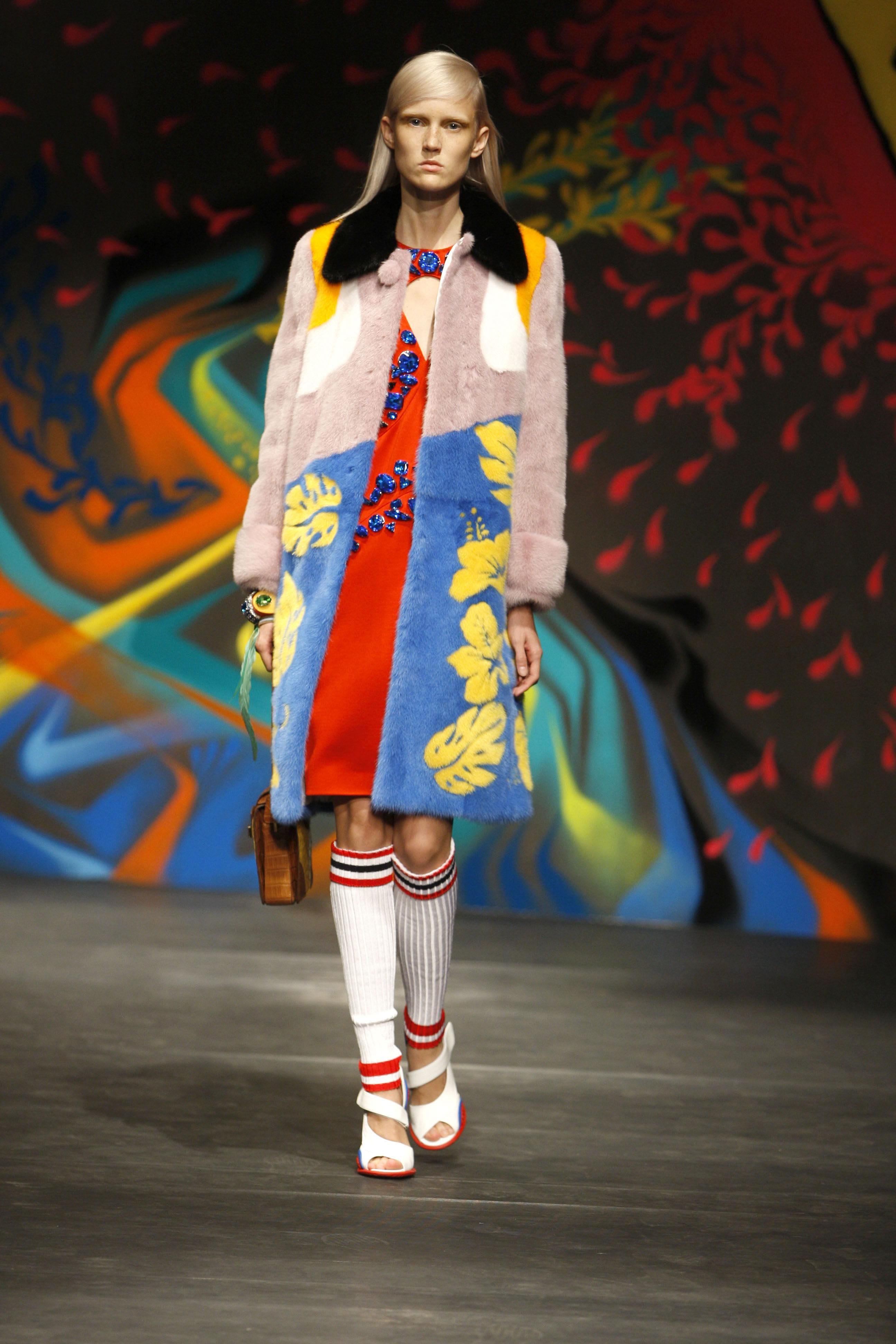 A look from the Prada spring summer 2014 collection