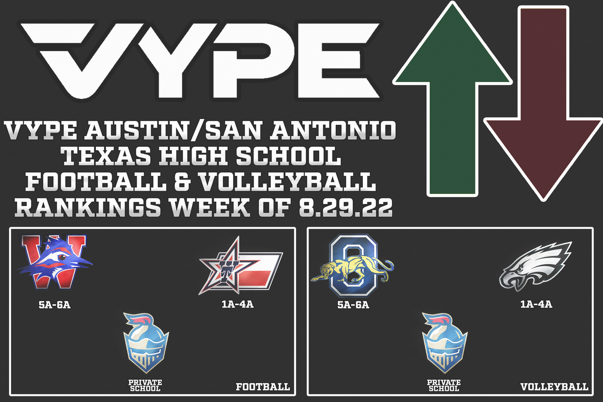 VYPE ATX/SATX Football and Volleyball Rankings Week of 8.29