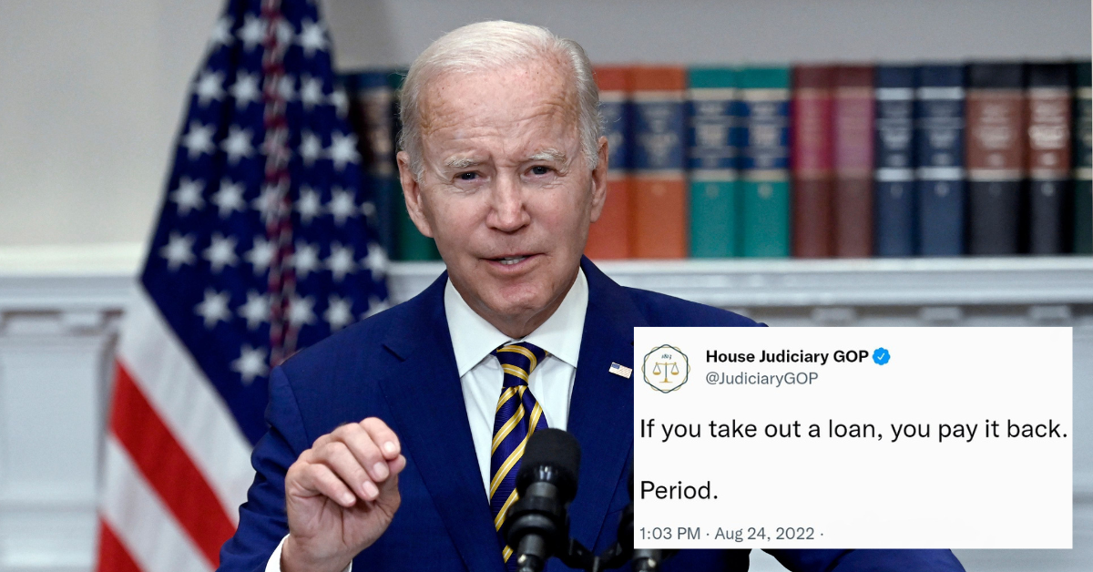 Republicans Get Brutal Reminder After Trying To Slam Biden's Debt Forgiveness Plan