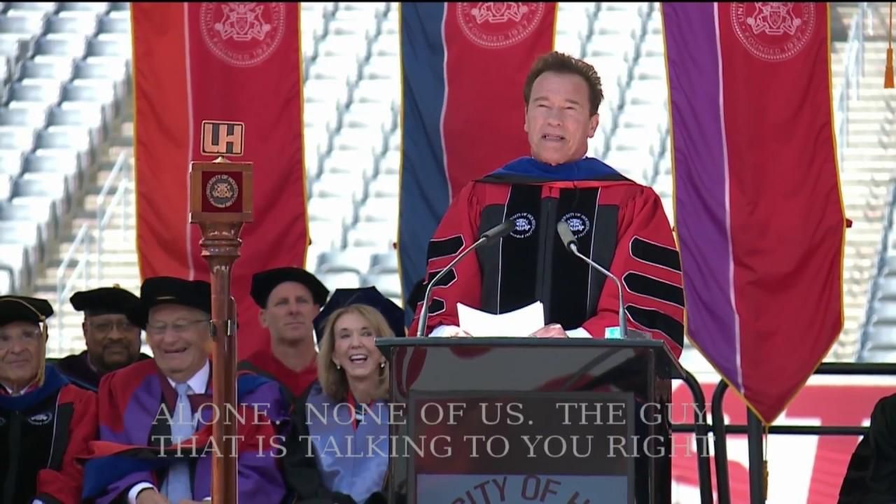 Arnold Schwarzeneggers graduation speech pic