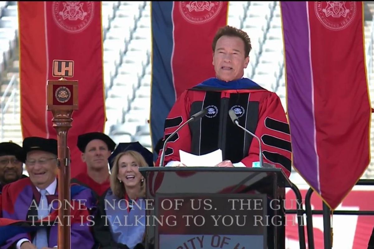 arnold schwarzenegger, university of houston, self-made man