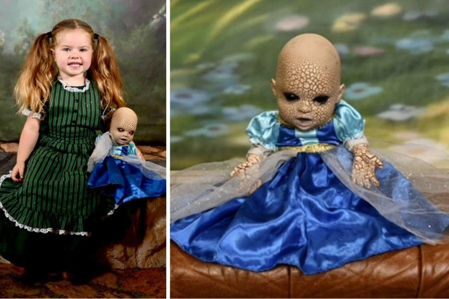 Three-year-old took her creepy Halloween doll to Disney World