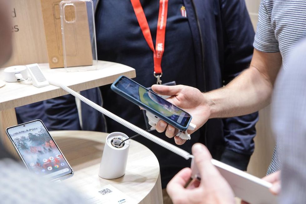 a Photo of Nokia X30 5G Smartphone on display at IFA