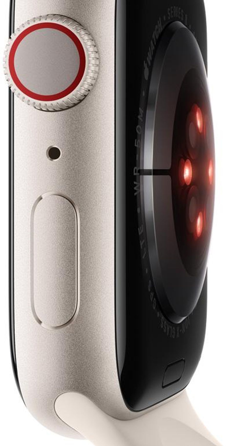 a side view of Apple Watch 8
