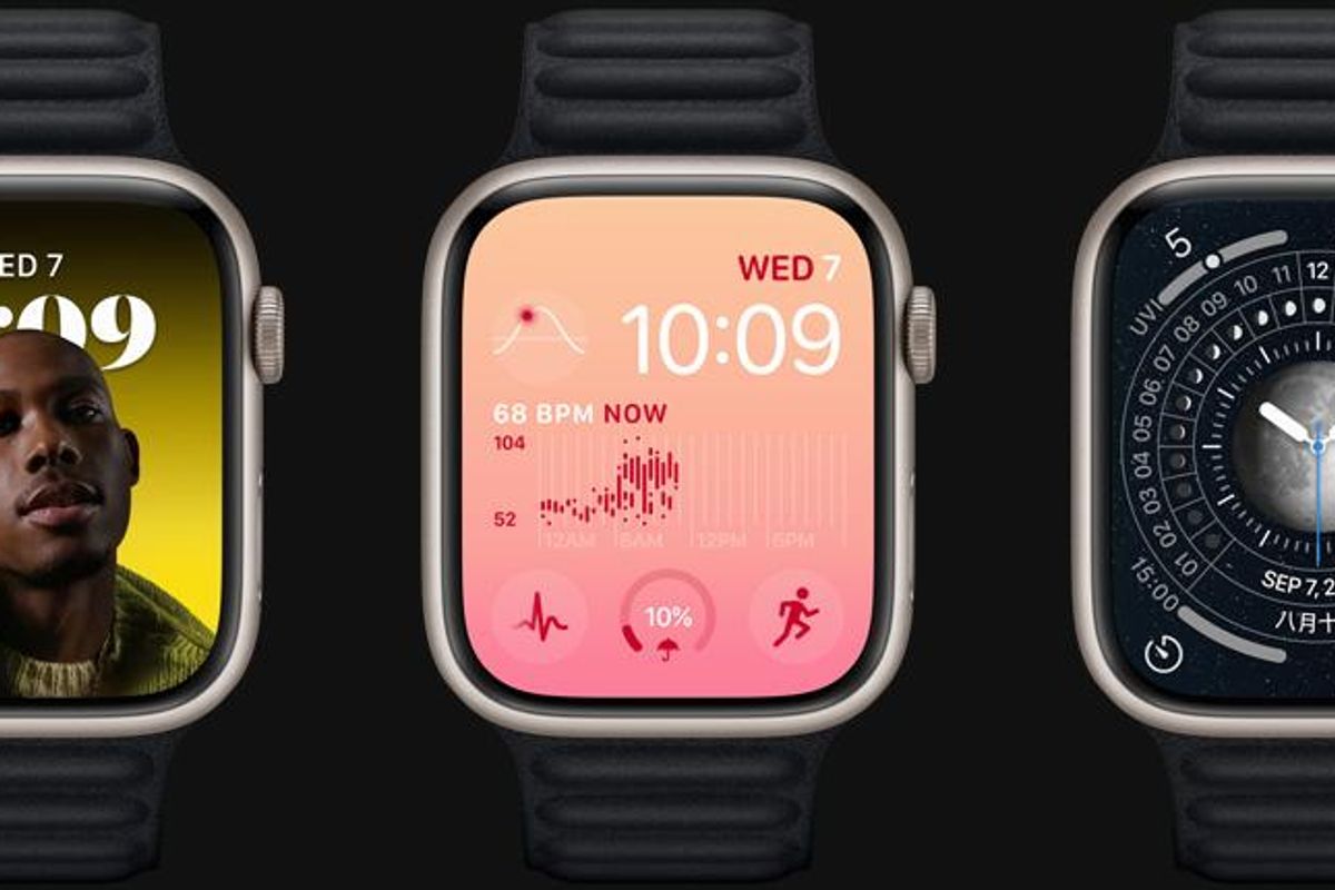 a photo of a series of Apple Watch 8