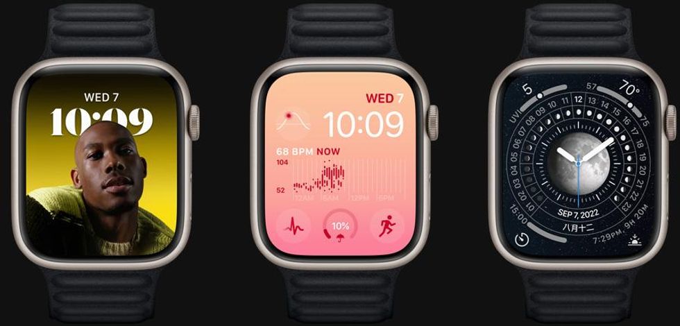 a photo of a series of Apple Watch 8