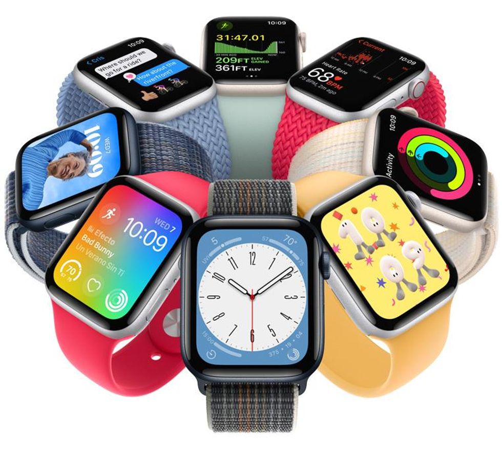 a photo of group of Apple Watch SE smartwatches