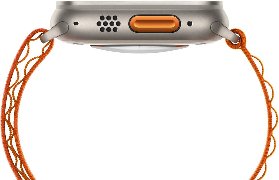 a side view of new Apple Watch Ultra with new function button