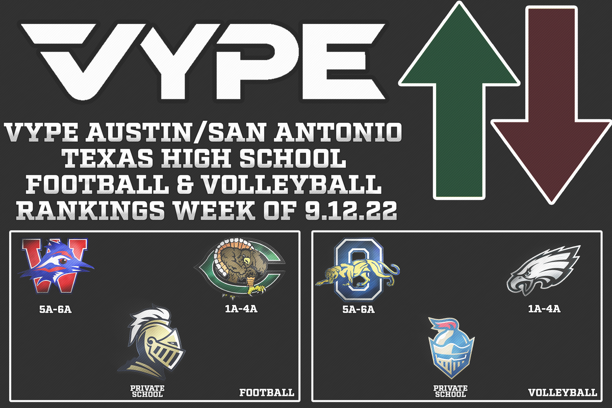 VYPE ATX/SATX Football and Volleyball Rankings Week of 9.12.22