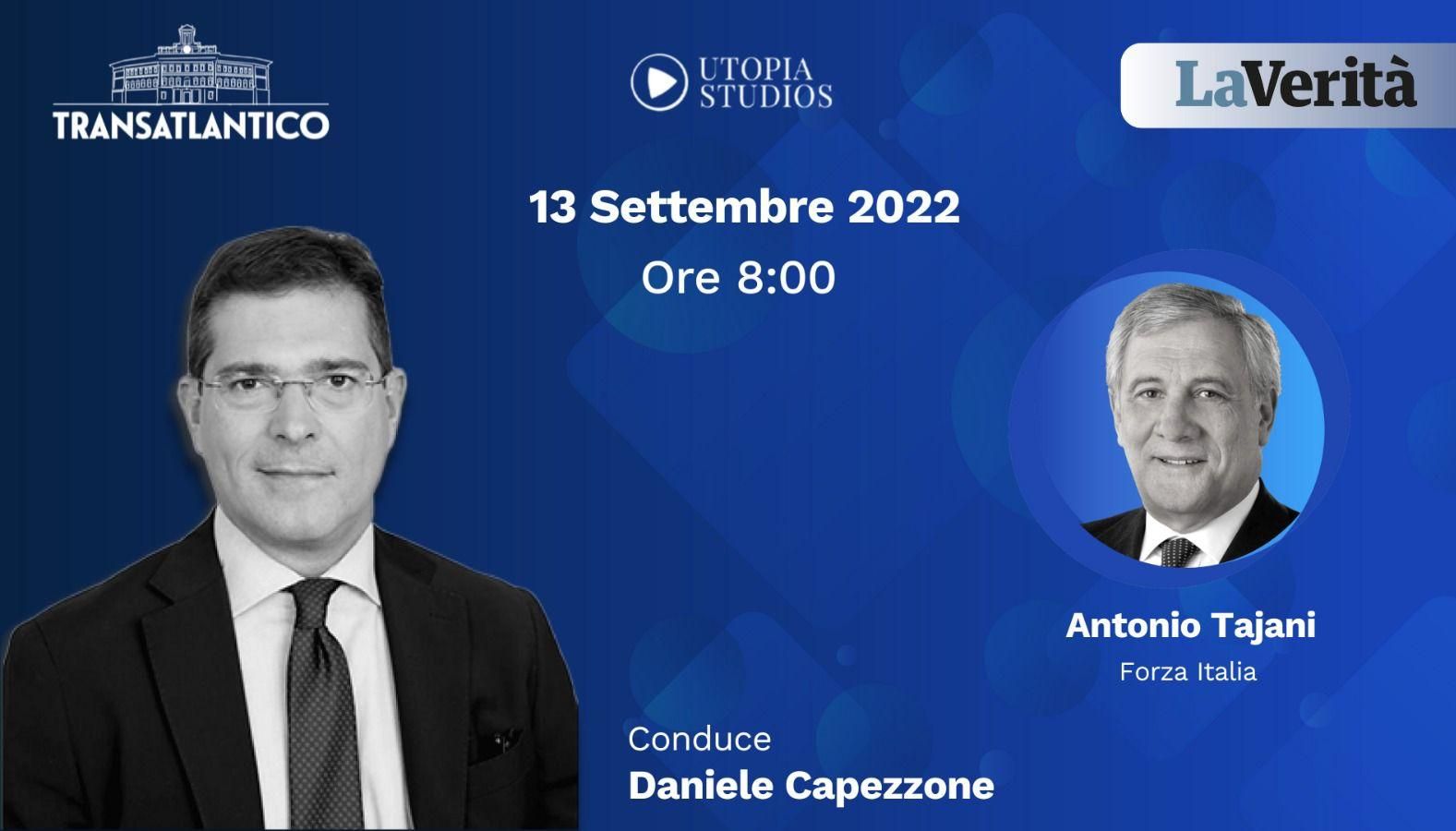 Tajani a Transatlantico: «Ci batteremo contro la pressione fiscale. È una questione di libertà»