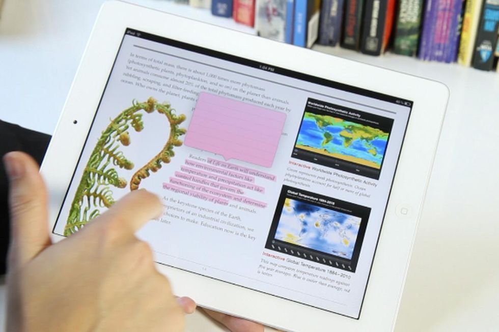 a photo of digital textbook