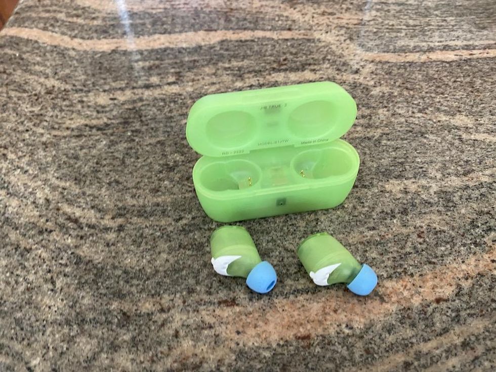 a photo of Skullcandy Transparency Series Jib True 2 Wireless Earbuds on a countertop