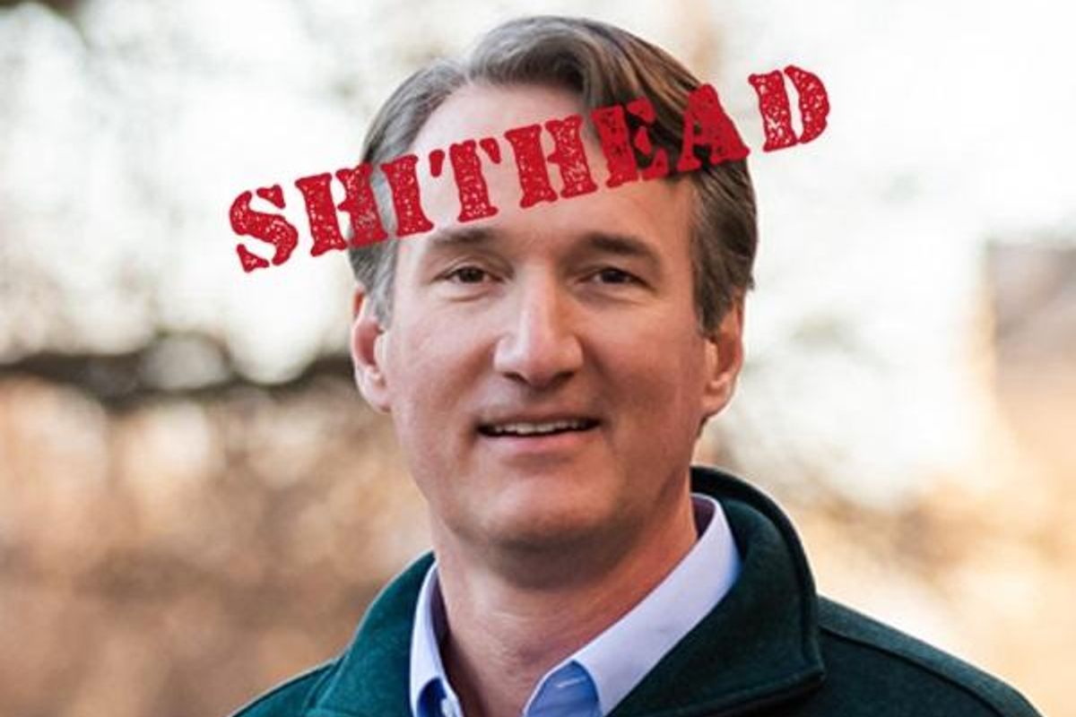 Stop Calling Glenn Youngkin 'Centrist,' 'Moderate,' Anything Other Than 'Radical Right-Wing Asshat'