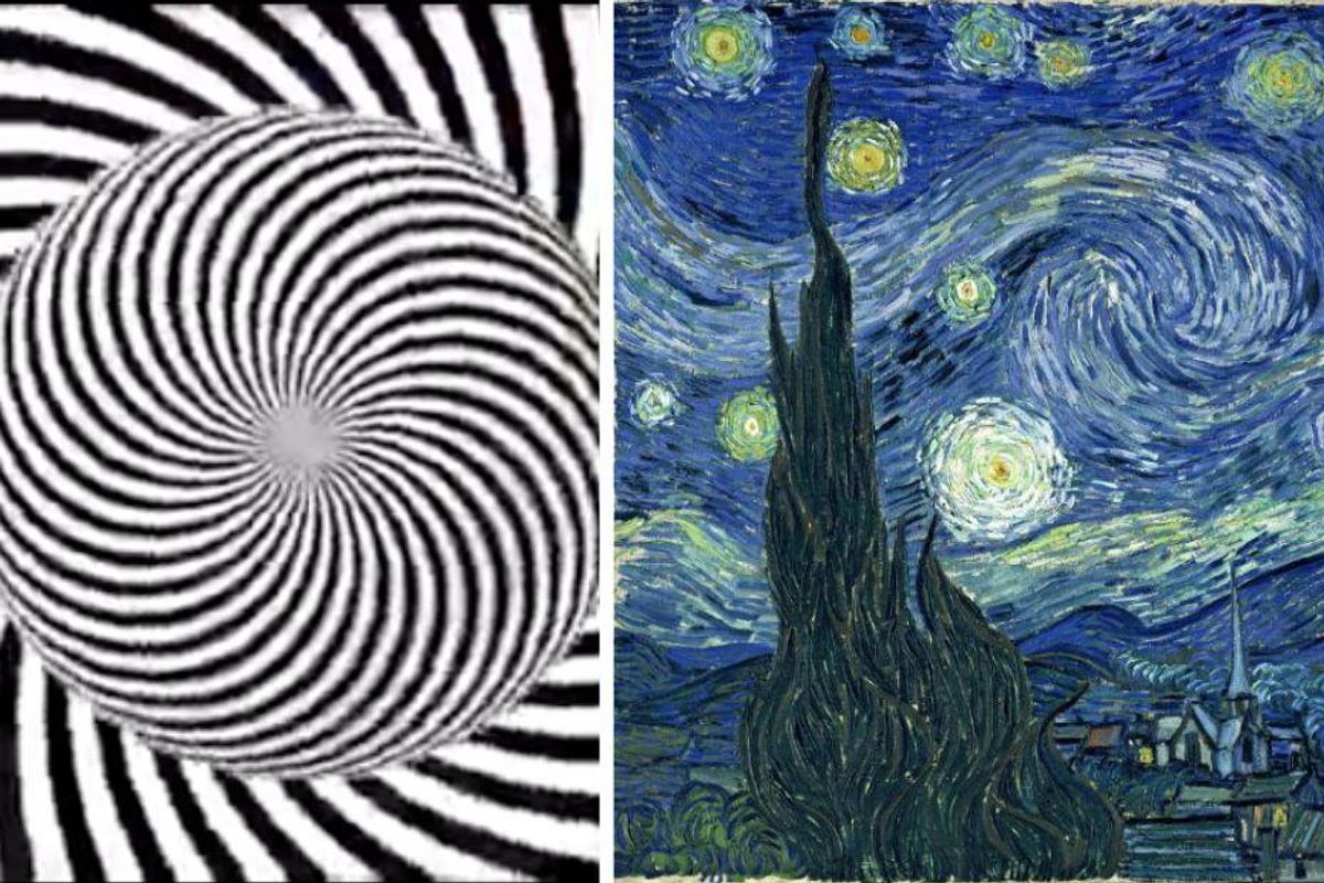 optical illusion starry night