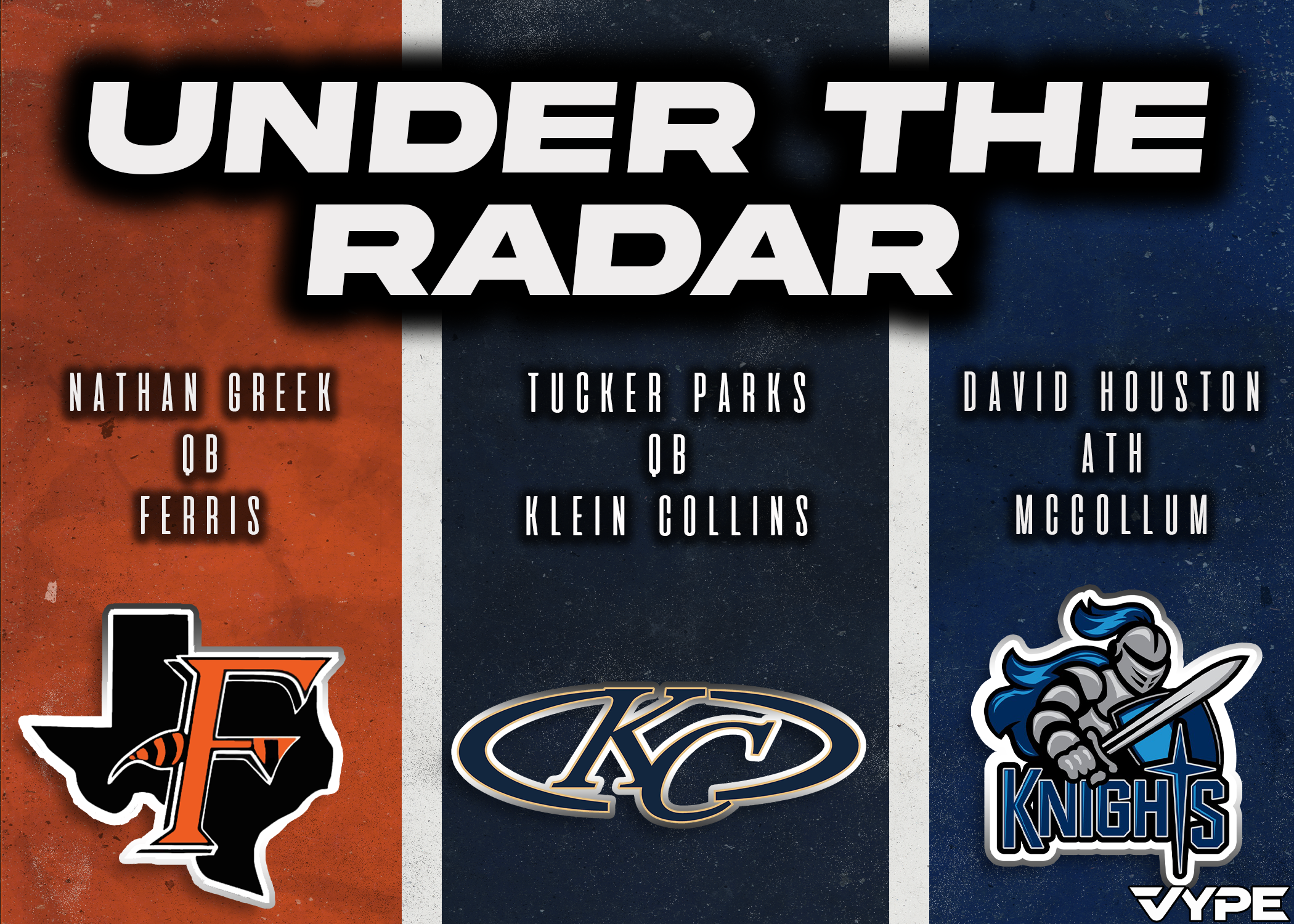 Under the Radar Athletes Friday 9/30/22: Nathan Greek, Tucker Parks, and David Houston