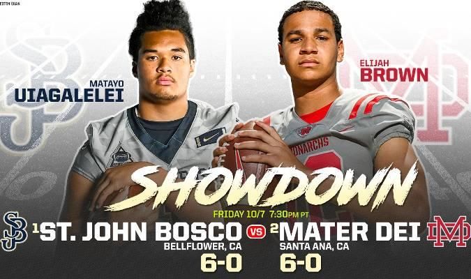 St. John Bosco vs Mater Dei Football Live, Scores, Results, Highlights & Schedule