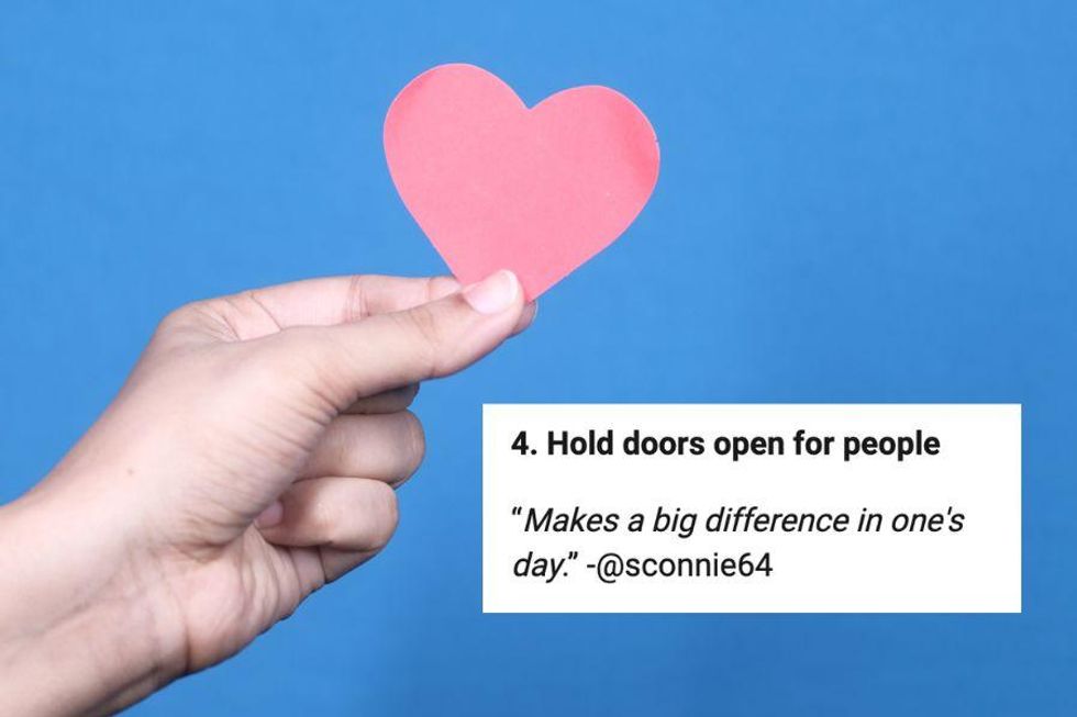 People share small acts of kindness that can be used every day, and some are brilliantly simple