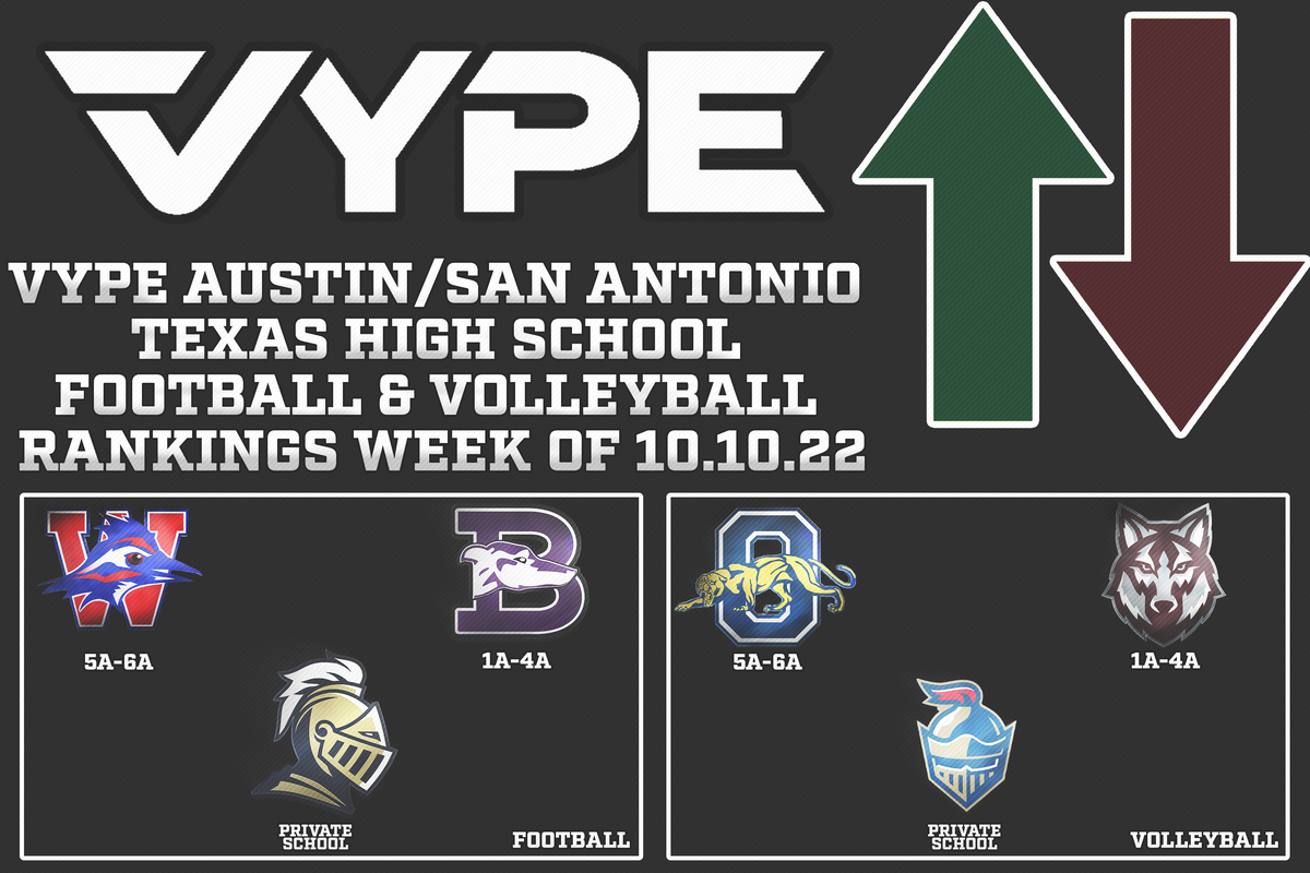 VYPE ATX/SATX Football and Volleyball Rankings Week of 10.10.22