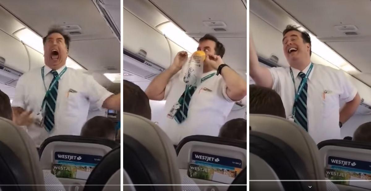 Funny flight discount attendant videos youtube