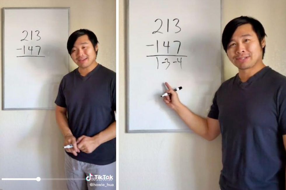 Math professor shows how adding and subtracting left to right is actually easier and faster