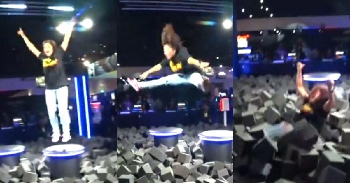 Adriana Chechik Breaks Her Back In Foam Pit At Twitchcon Video Comic Sands