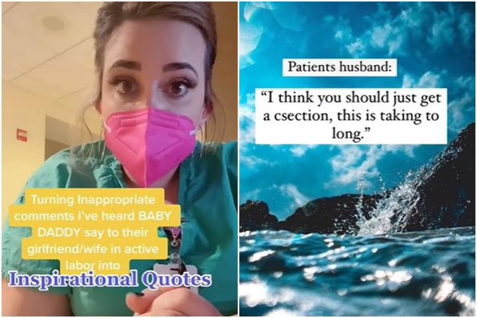 Nurse turns inappropriate things men say in the delivery room into ‘inspirational’ art