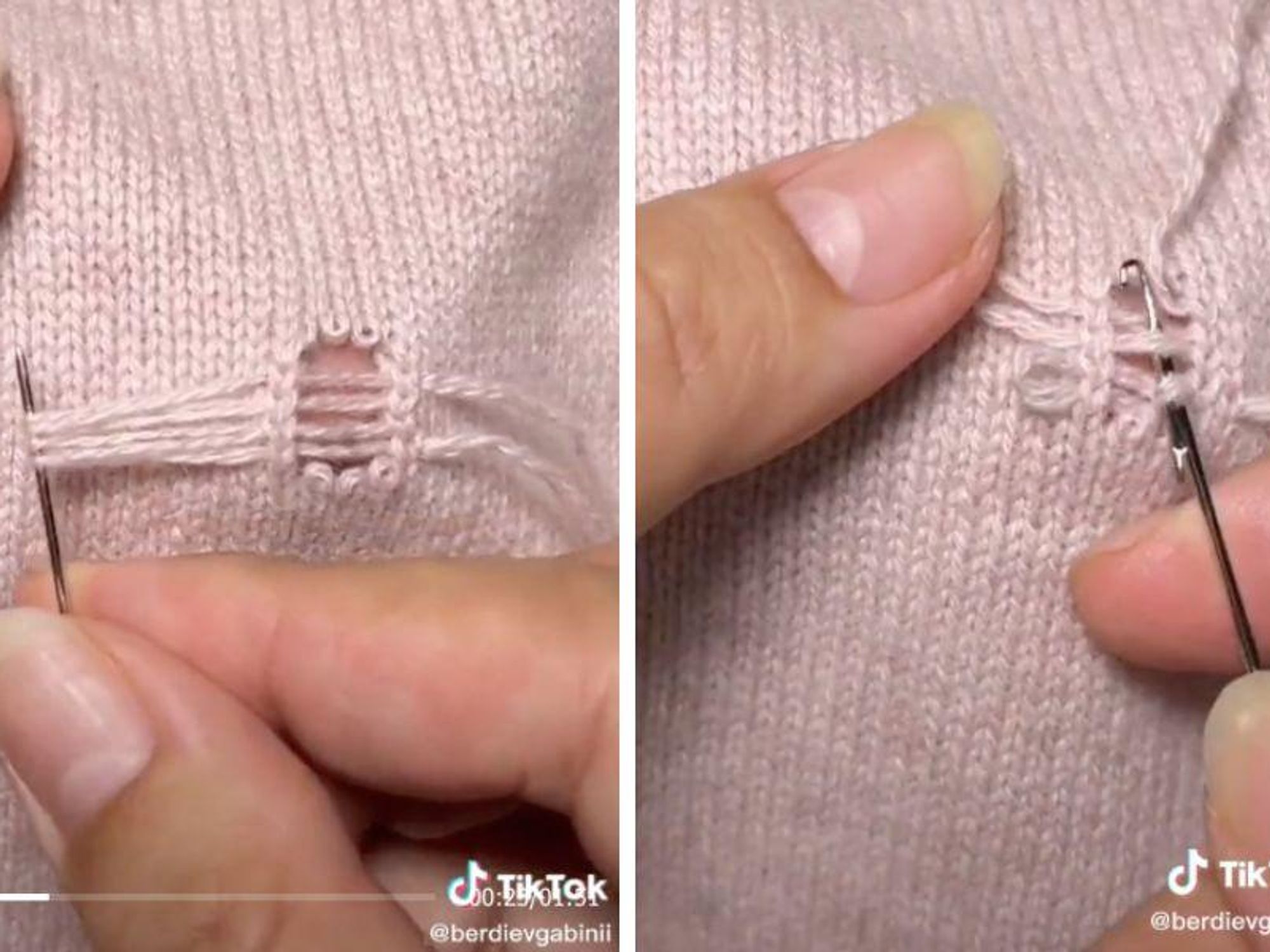 How to fix a hole in a knit sweater in two minutes - Upworthy