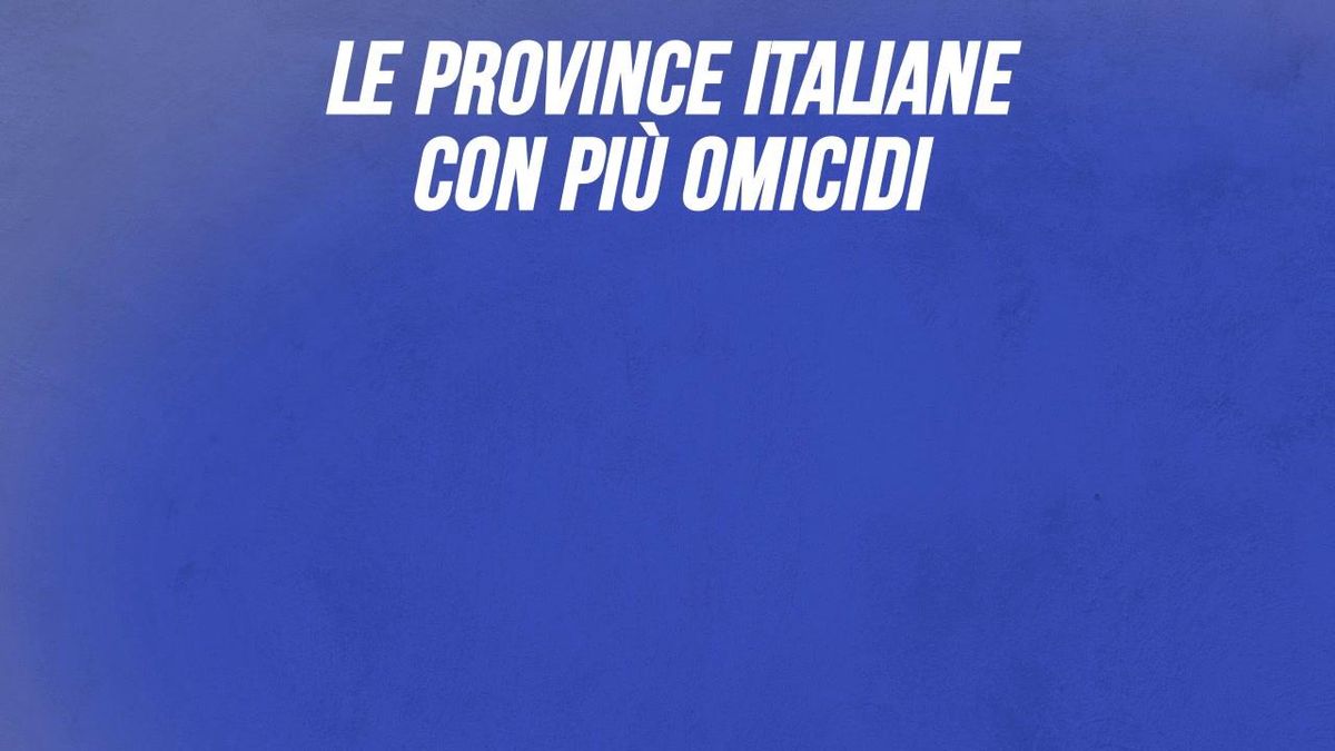 Le province italiane con più omicidi