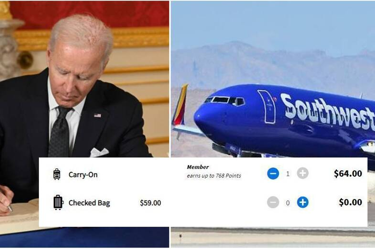 joe biden, airline pricing, baggage fees