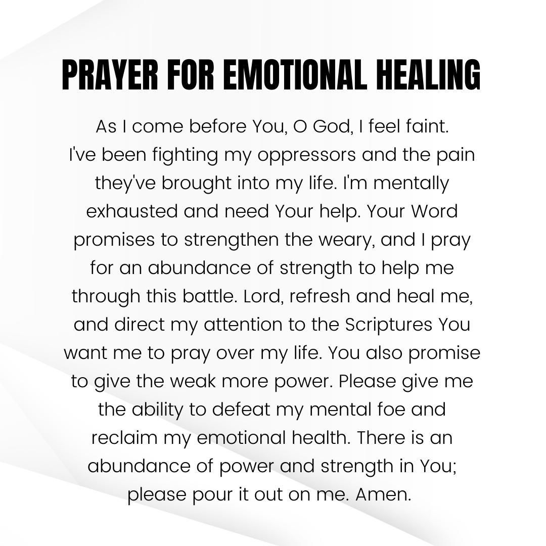 Prayer For Emotional Healing