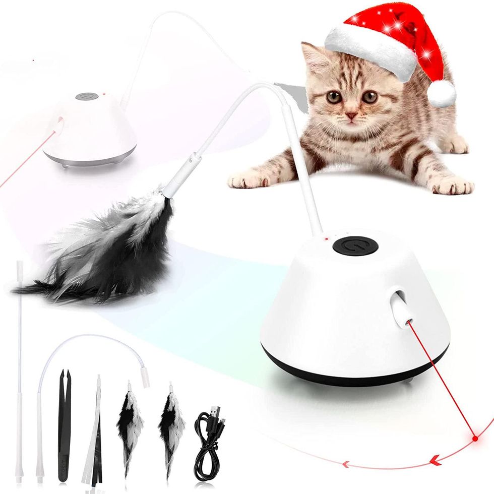 a photo of Frebento Automated Cat Light Toy and accessories