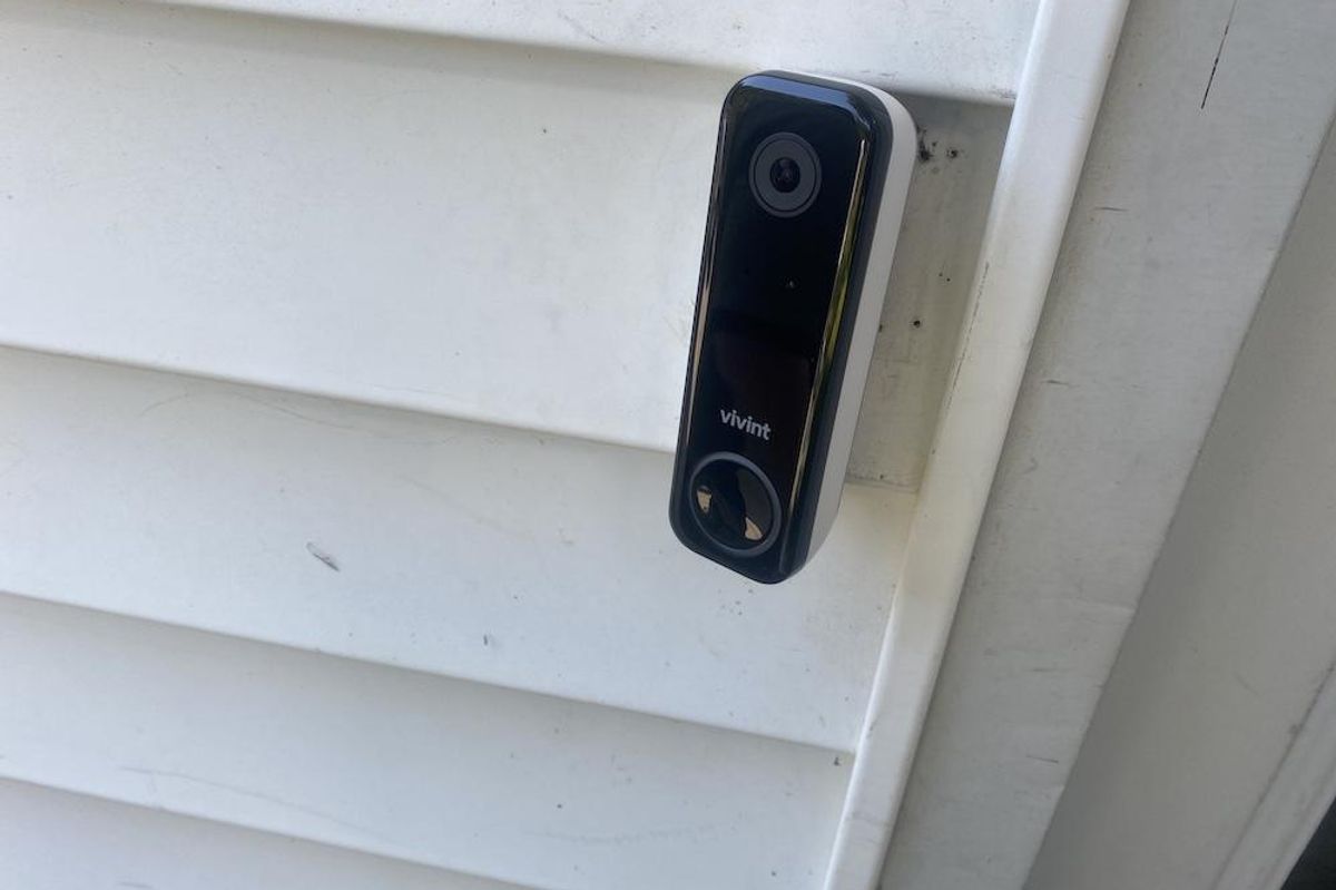 a photo of Vivint Doorbell Camera Pro (Gen 2) installed on a house