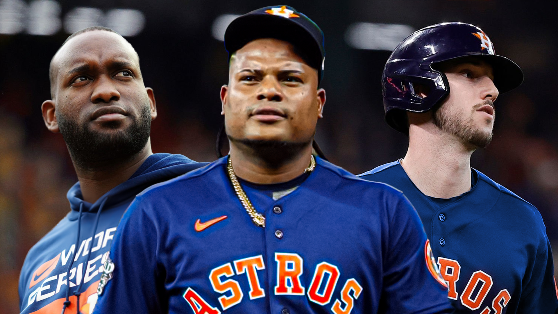 Astros Yordan Alvarez, Framber Valdez, Kyle Tucker