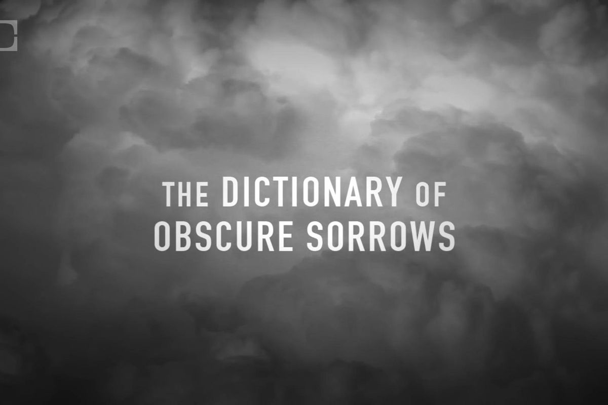 Obscure Sorrows, defining, newly minted words, emotions