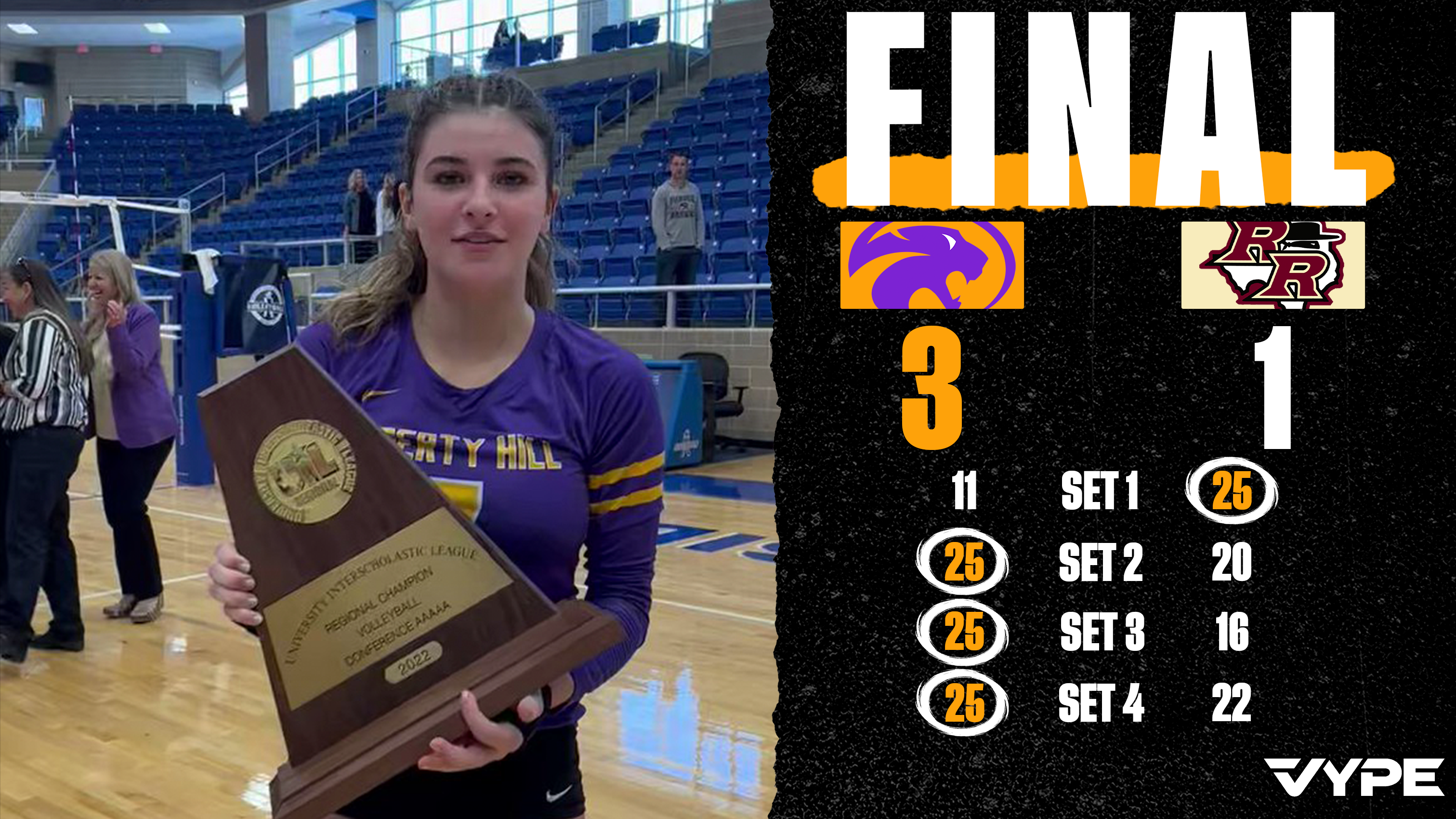 VYPE Live Playoff Volleyball Highlights: Liberty Hill vs Rouse