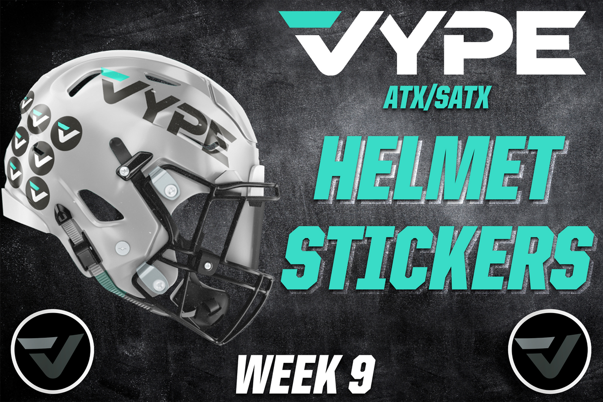 VYPE Austin/San Antonio Helmet Stickers: Week 9 (10.26.22)