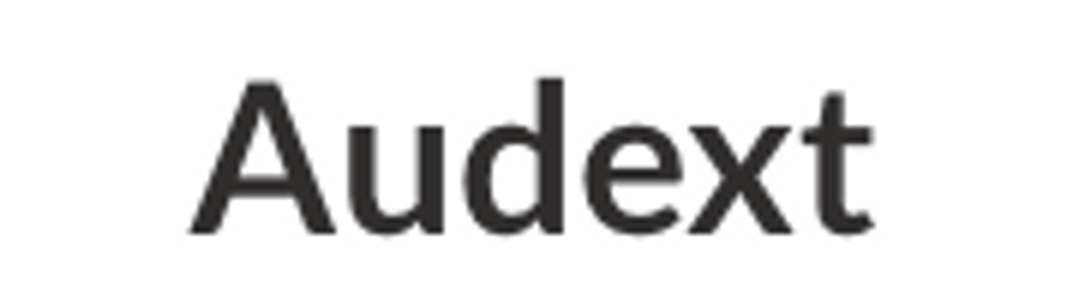 a screenshot of Audext logo