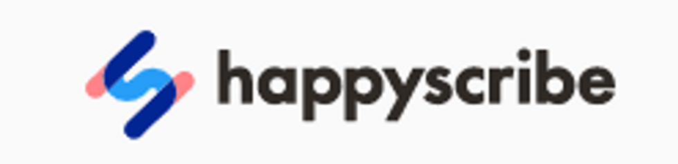 a screenshot of Happyscribe logo