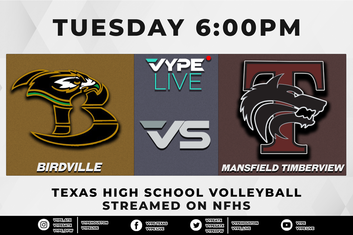 VYPE Live - NFHS – 5A Volleyball Bi-District: Birdville vs. Manfield Timberview