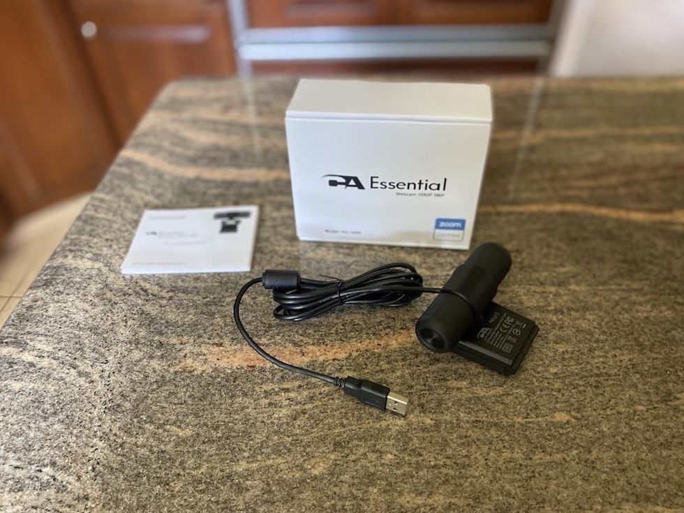 a photo of Cyber Acoustics WC-3000 Webcam unboxed